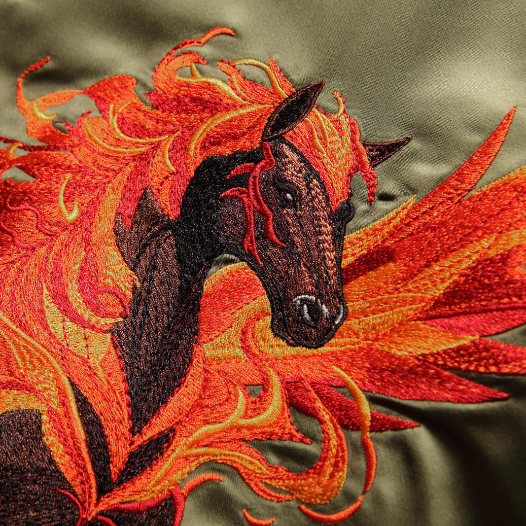 Flameborn Pegasus Horse Sukajan Jacket