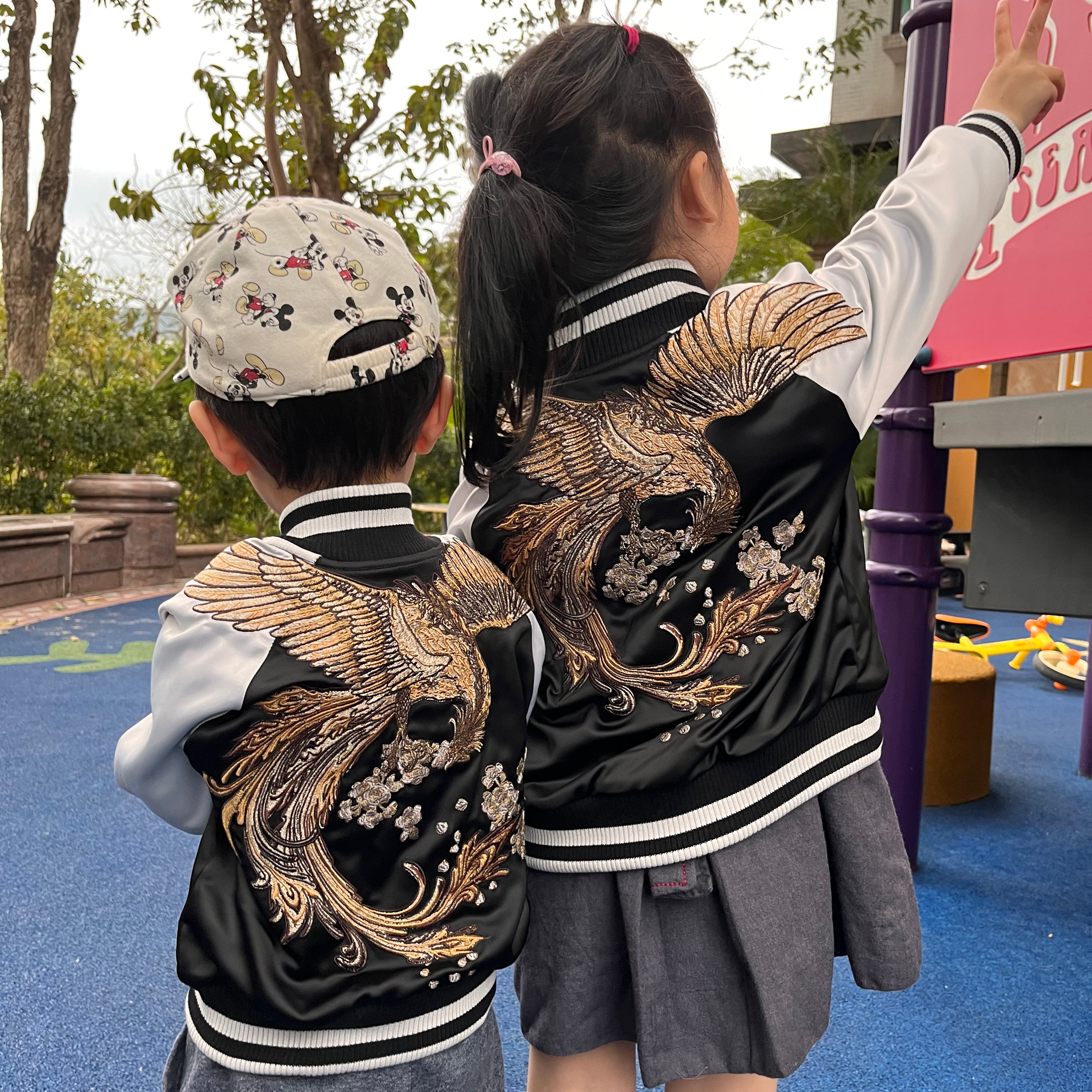 Phoenix Sukajan Souvenir Jacket for Kids