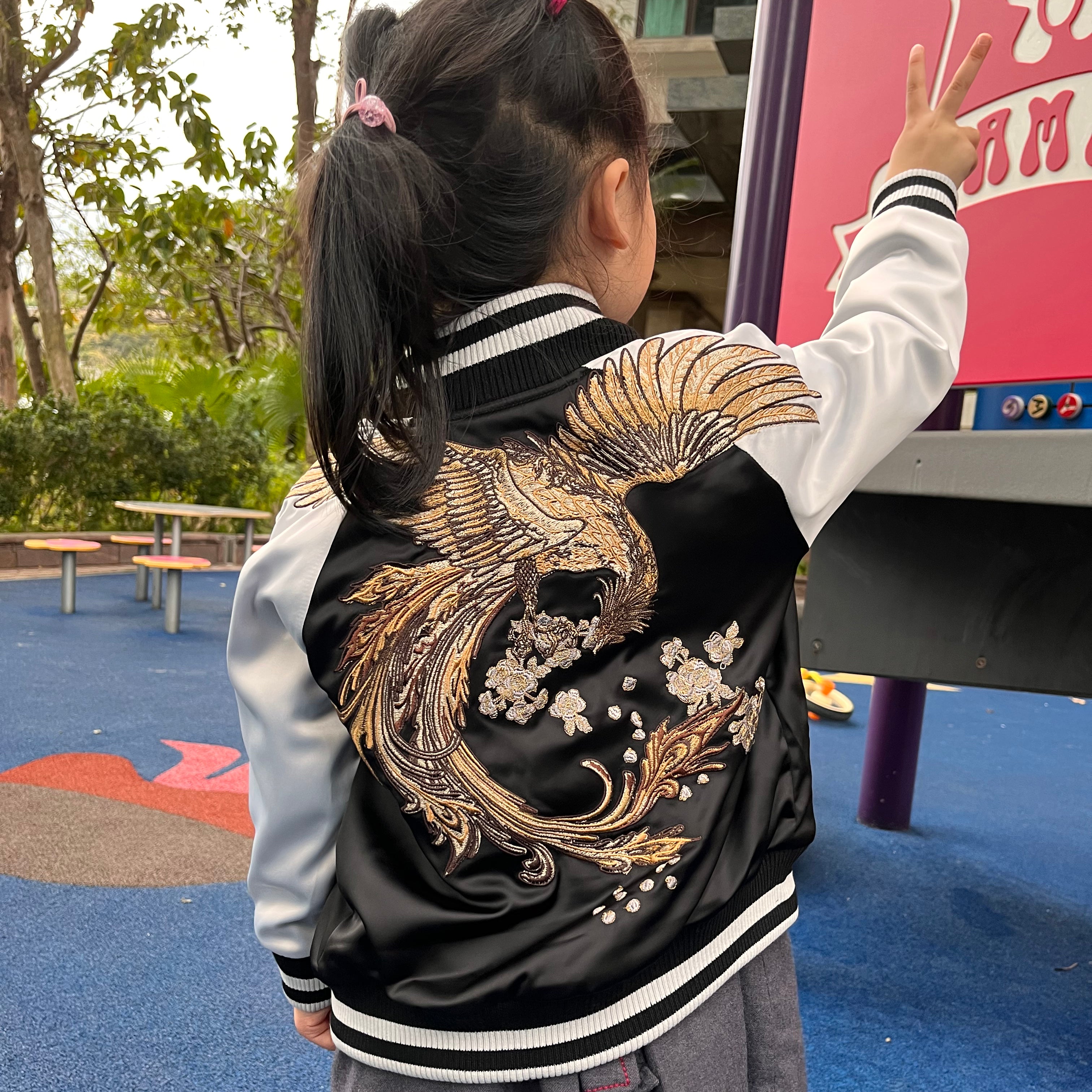 Phoenix Sukajan Souvenir Jacket for Kids
