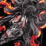 Fiery Nine Tailed Kitsune Sukajan Jacket