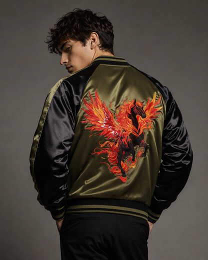 Flameborn Pegasus Horse Sukajan Jacket