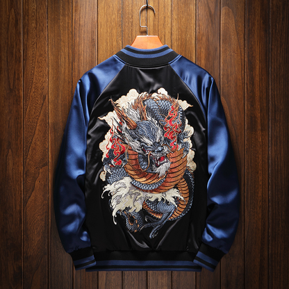 Japanese Blue Dragon Sukajan Jacket – Koisea Japanese Blue Dragon Sukajan Jacket – Koisea