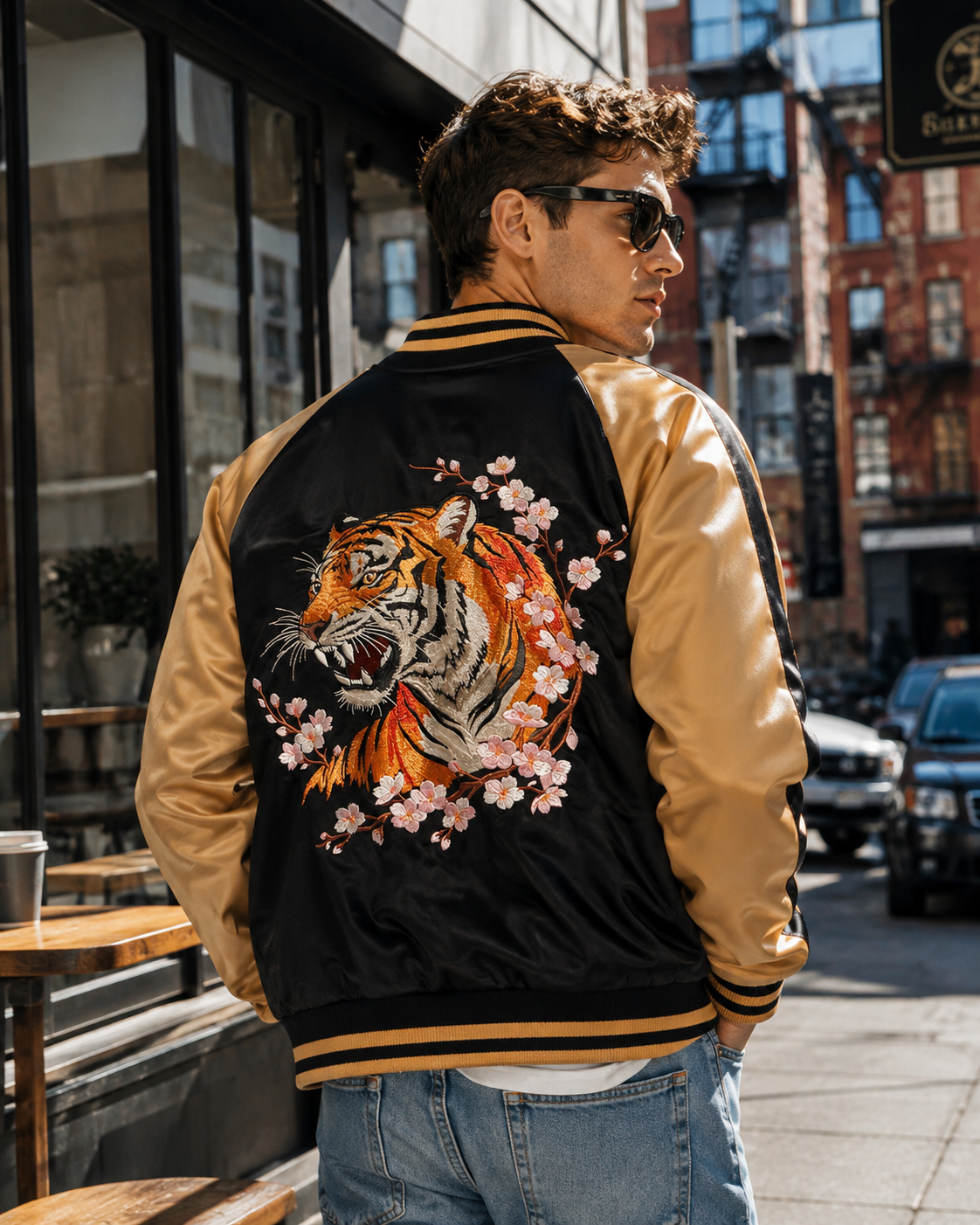 Sakura Tiger in Bloom Sukajan Jacket
