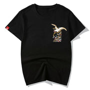 Double Cranes Embroidery T-shirt