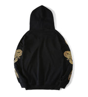 Double Flying Dragons Embroidery Hoodie