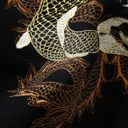 Double Koi & Dragon Embroidered Sukajan Hoodie