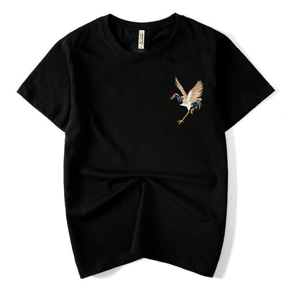 Embroidered Crane Sukajan T-shirt