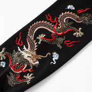 Fiery Pearl Dragon Embroidered Hoodie