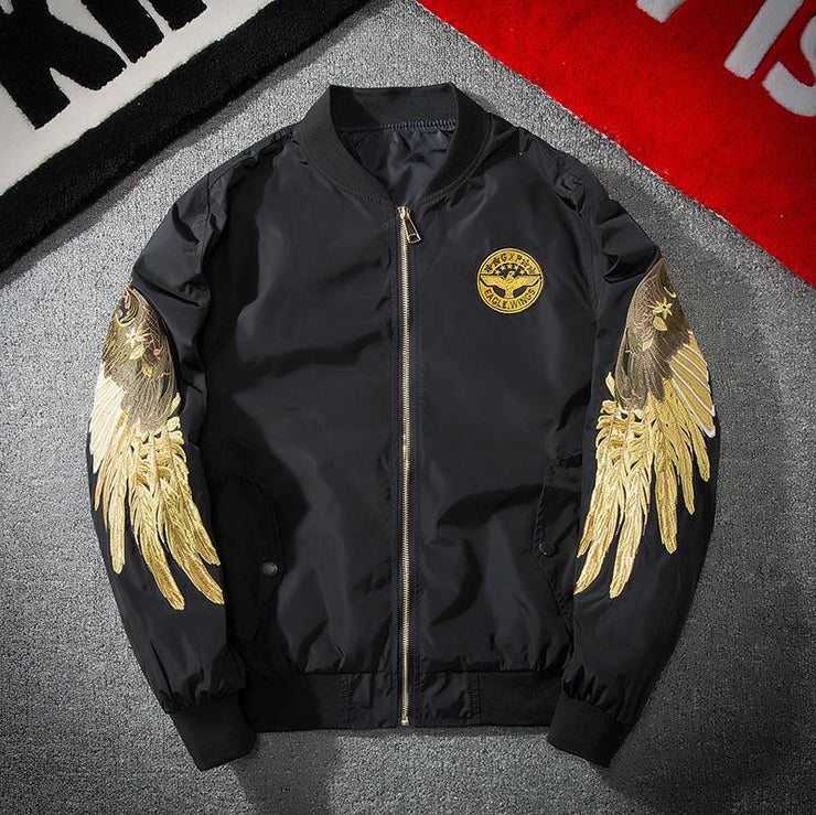 Koisea Golden Angel Wings Bomber Jacket L / Red