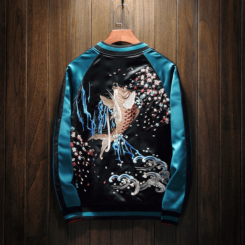 Koi & Goldfish Sukajan Souvenir Jacket [Reversible] – Koisea