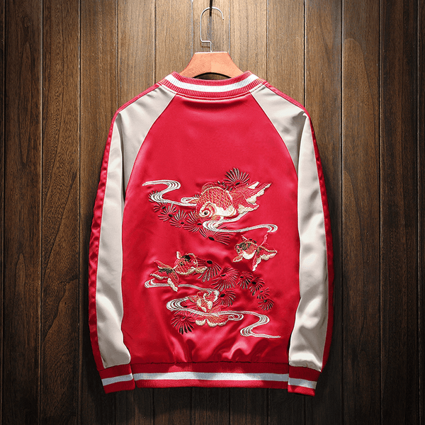 Koi & Goldfish Sukajan Souvenir Jacket [Reversible] – Koisea
