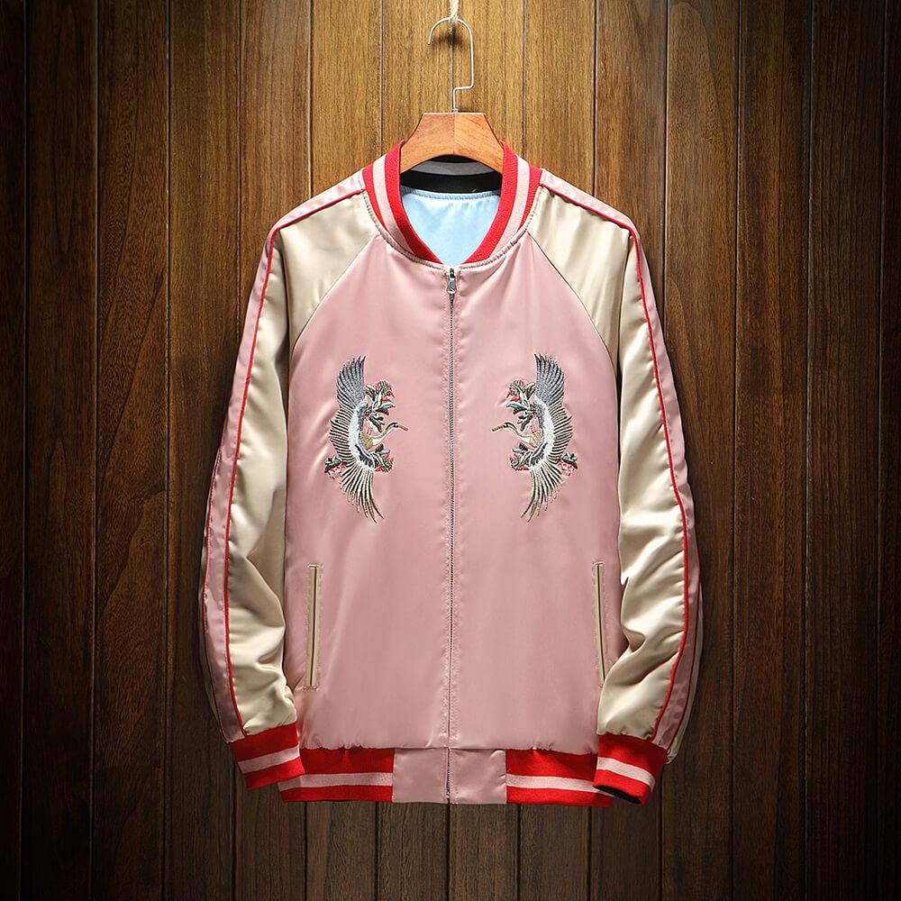 【vintage】50s souvenir jacket ピンクカラー 50s Japanese Souvenir Jacket Reversible - jam-clothing