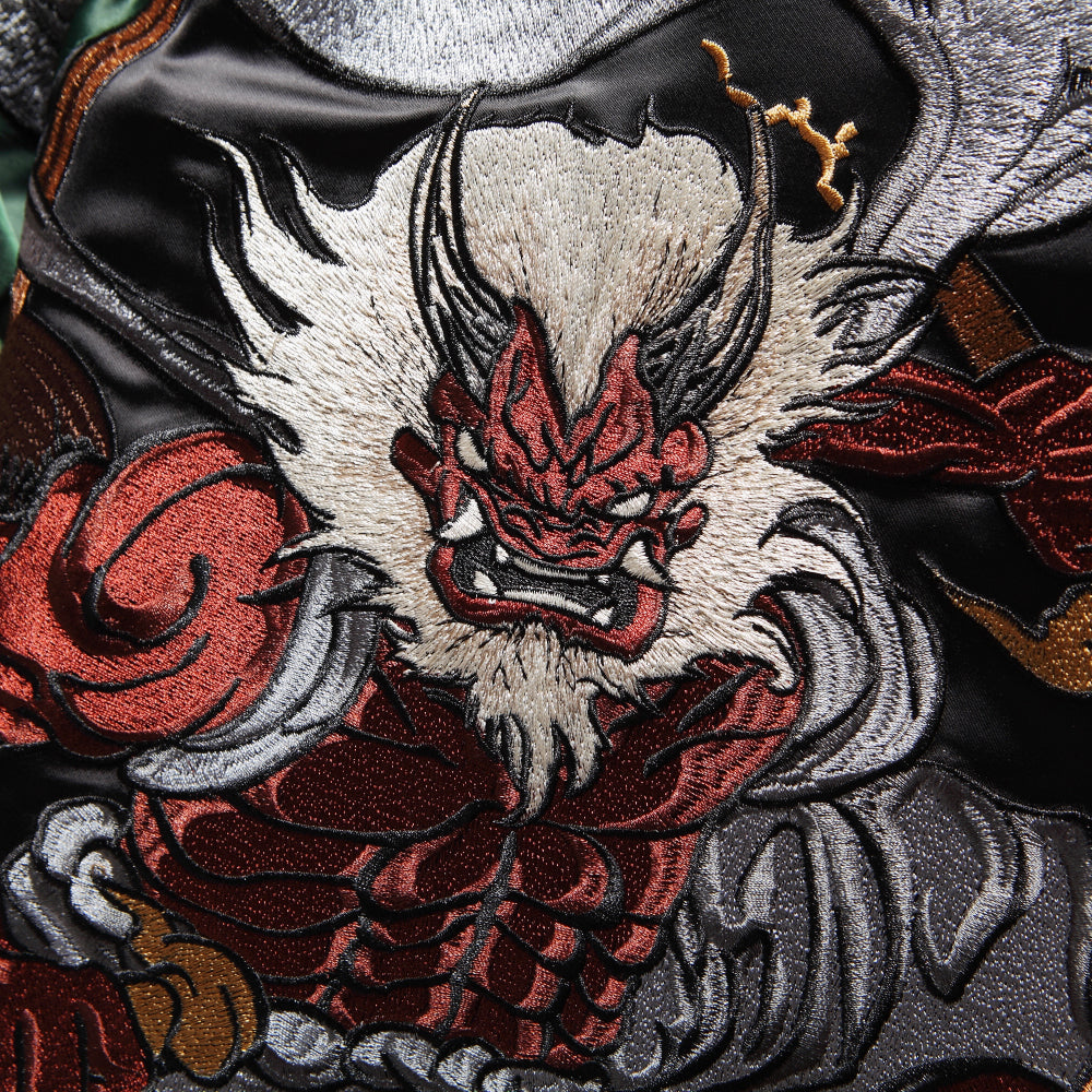 Koisea Four Legendary Creatures Sukajan Souvenir Jacket 2XL / Silver