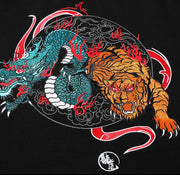 Roaring Dragon & Tiger Embroidery Polo Shirt